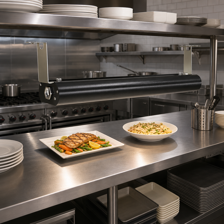 Product image #2 for Vollrath 84-Inch Low Profile Single Unlighted Strip Heat Lamp with Black Powder Coat Finish