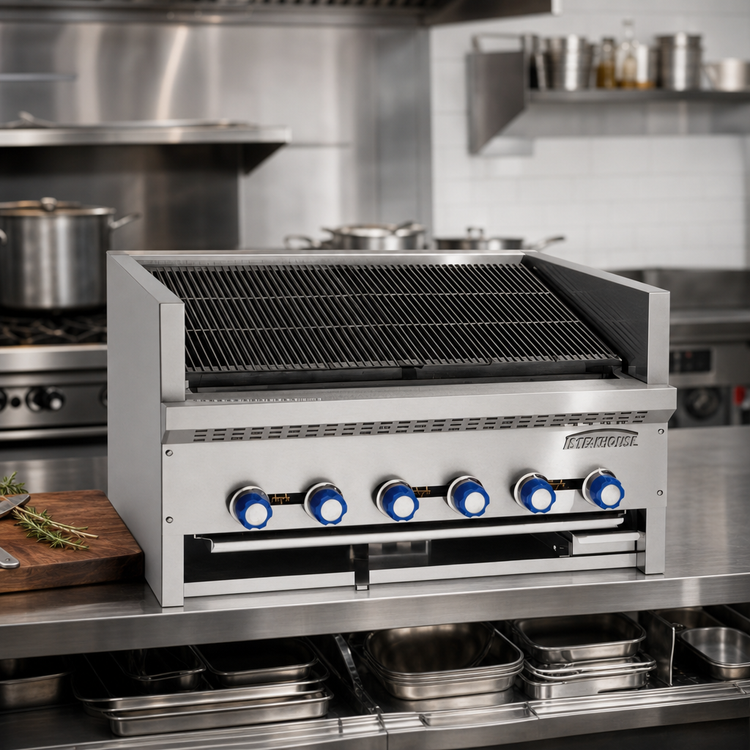 Product image #2 for Steakhouse IAB-24 24-Inch Countertop Gas Charbroiler with 4 Radiant Burners