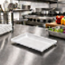 Thumbnail image #2 for American Metalcraft 6-5/8-Inch Rectangular White Melamine Mini Serving Plate
