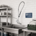 Thumbnail image #2 for T&S Brass EasyInstall 8-Inch Wall Mount Mixing Pre-Rinse Unit with Add-On Faucet and 14-Inch Swing Nozzle
