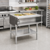 Thumbnail image #2 for Eagle Group AWT2-NG-3VP Natural Gas Water Bath Hot Food Table with Open Base and 2 Pan Openings