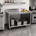 Thumbnail image #2 for Spec-Master Marine Counter Edge Open Front Cabinet Base Work Table, 60W x 24D, 14-Gauge 304 Stainless Steel Top