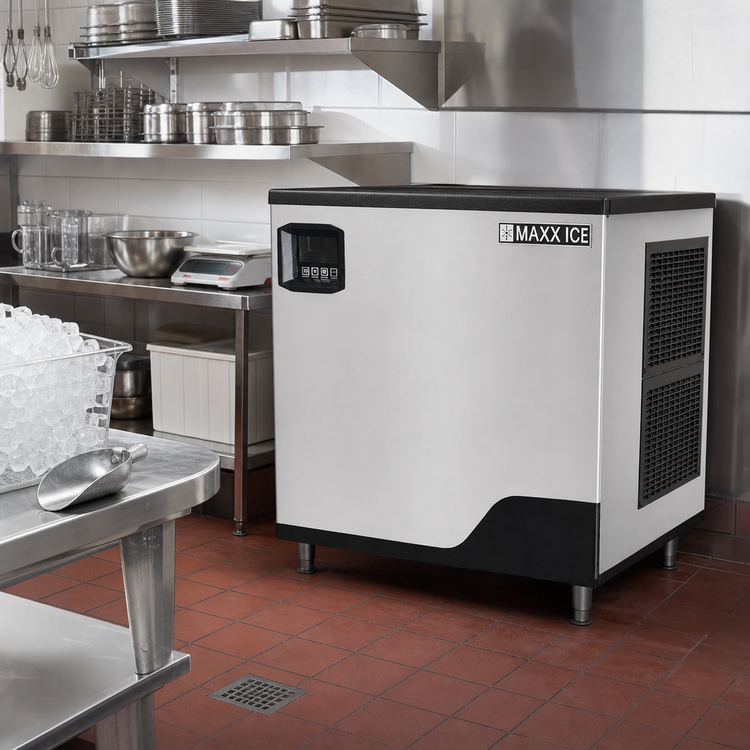 Product image #2 for Maxx Ice MIM360N Modular Full Dice Cube Ice Maker, Air-Cooled, Self-Contained, 373 lb/Day
