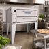 Thumbnail image #2 for Bakers Pride Super Deck Series Shallow Depth Gas Pizza Deck Oven with 45-Inch x 24-1/2-Inch Ceramic Deck, Single Chamber