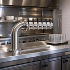 Thumbnail image #2 for Perlick Corporation 4062-6L 6-Faucet L Brew Pipe Countertop Draft Beer Tower, Left-Mount, Glycol-Cooled Stainless Steel