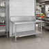 Thumbnail image #2 for Duke 30 Inch x 24 Inch 14 Gauge Stainless Steel Work Table with 10 Inch Riser and Galvanized Undershelf