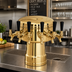 Thumbnail image #2 for Glastender 6-Faucet Mushroom Draft Dispensing Tower, Air-Cooled, Polished Brass, Countertop