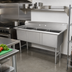 Thumbnail image #2 for Advance Tabco FC-3-1824 59-Inch 3-Compartment Fabricated Sink, 16 Gauge 304 Stainless Steel, No Drainboards