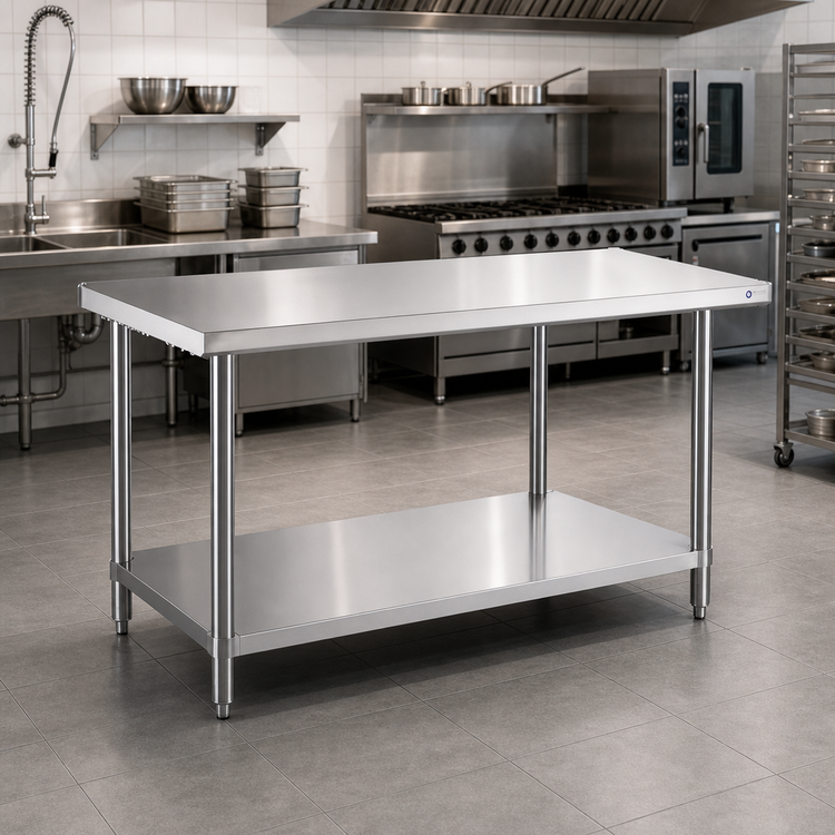 Product image #2 for Steel Works Stainless 24 x 72-Inch Stainless Steel Work Table with Undershelf
