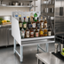 Thumbnail image #2 for Free Standing Stainless Steel 5-Step Raised Liquor Bottle Display Unit, 24-Bottle Capacity