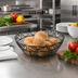 Thumbnail image #3 for Winco 8-Inch Round Wire Bread/Fruit Basket, Black