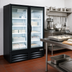 Thumbnail image #2 for Kool-It Two-Section Glass Door Freezer Merchandiser, Black, 18