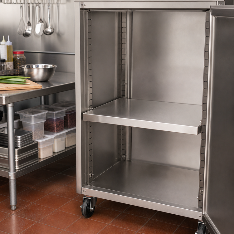 Product image #2 for BK Resources 48-Inch Stainless Steel Replacement Shelf for UB4-21-GC481 with 4 Clips