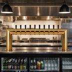 Thumbnail image #2 for Micro Matic USA PT4A-10PVDKR Pass-Thru Countertop Glycol-Cooled Draft Beer Tower, 10 Faucets, 2 Columns, PVD Brass Finish