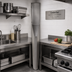 Thumbnail image #2 for Underbar Inside Wedge Corner Drainboard, 5° Angle, 19-Inch Deep, Stainless Steel