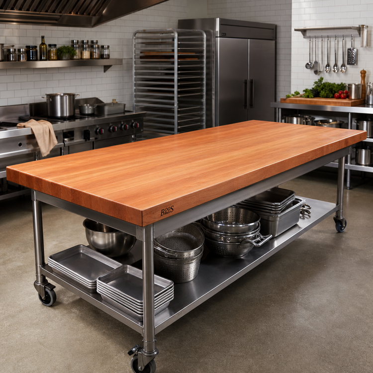 Product image #2 for Boos Block American Cherry Edge Grain Kitchen Countertop, 96 x 42 x 3 Inches, Penetrating Oil Finish