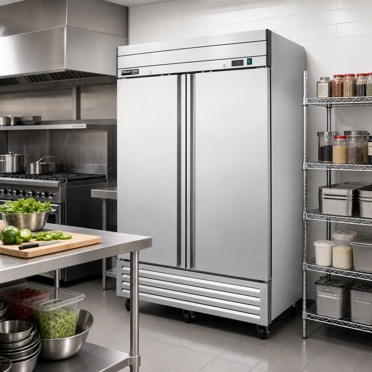 Product image #2 for Maxx Cold V-Series 42 Cu. Ft. Two-Section Reach-In Freezer