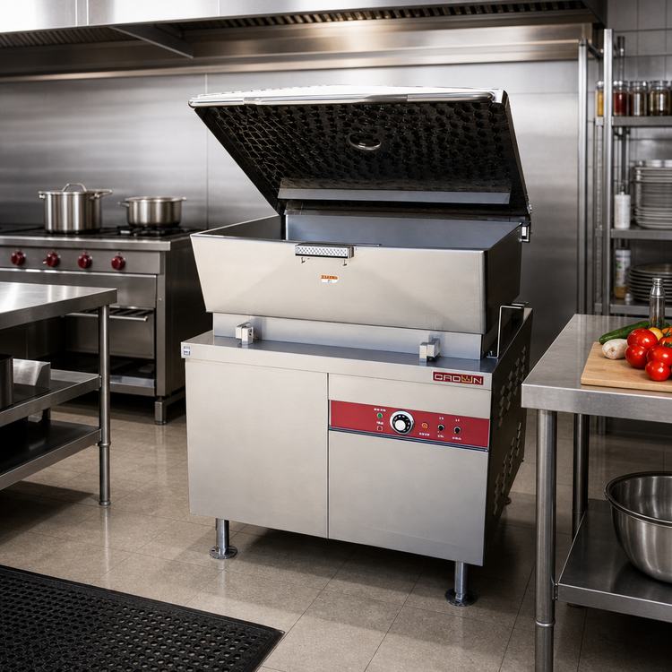 Product image #2 for Crown GMTS-30 30 Gallon Gas Cabinet Base Hydraulic Tilting Skillet