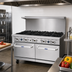 Thumbnail image #3 for CookRite AGR-10B-NG 60-Inch Natural Gas Open Burner Range with 10 Burners, 2 Standard Ovens, Backriser & Hi-Shelf