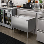 Thumbnail image #2 for Krowne Royal Series KR19-30-10 Underbar Ice Bin/Cocktail Unit with 10-Circuit Cold Plate, 92-lb Capacity, 30"W x 19"D