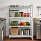 Thumbnail image #3 for Cambro Camshelving® Premium CPA243664VS4480 Stationary Polymer Shelving Add-On Unit, 24 x 36 x 64-Inch, 4-Shelf Vented & Solid