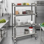 Thumbnail image #2 for Cambro Camshelving® Elements EMT243680VS4480 High-Density Overhead Track Mobile Shelving Starter Unit, 24 x 36 x 80 in, 4-Tier Mixed