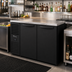 Thumbnail image #2 for True 52-Inch Two-Section Refrigerated Back Bar Cooler with Solid Locking Doors and Stainless Steel Top