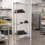 Thumbnail image #2 for Eagle Group BW1436C 3-Tier Bulk Wine Storage Rack, 36 x 14 x 74 Inches, Chrome, 180-Bottle Capacity