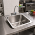 Thumbnail image #2 for BK Resources Deep Drawn Single-Compartment Drop-In Sink with Faucet and Basket Drain