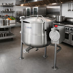 Thumbnail image #2 for Cleveland Range KDL60T 60-Gallon Direct Steam Tilting Kettle, 2/3 Jacket, Tri-Leg Base, 316 Stainless Steel Interior