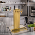Thumbnail image #2 for Glastender Countertop 3-Faucet Glycol-Cooled Column Draft Dispensing Tower, Polished Brass Finish