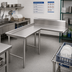 Thumbnail image #2 for Advance Tabco L-Shaped Island Clean Dishtable, 95 Inch, Left-Mount, 14-Gauge 304 Stainless Steel