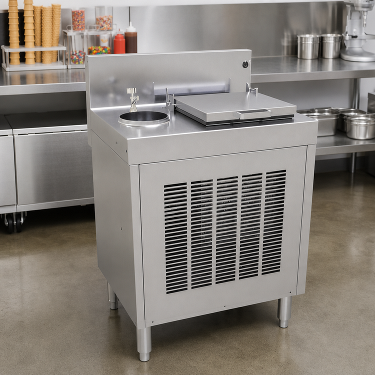 Product image #2 for Glastender 24-Inch Freestanding Underbar Self-Contained Ice Cream Dipping Cabinet with Dipper Well