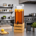Thumbnail image #2 for Bamboo 3 Gallon Single Square Acrylic Beverage Dispenser with Ice Chamber and Crate Stand