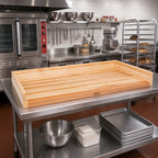 Thumbnail image #2 for John Boos SB024-O Bakers' Work Table Top, Edge Grain Northern Hard Rock Maple, 4-Inch Coved Backsplash, 144W x 36D x 1-3/4-Inch Thick