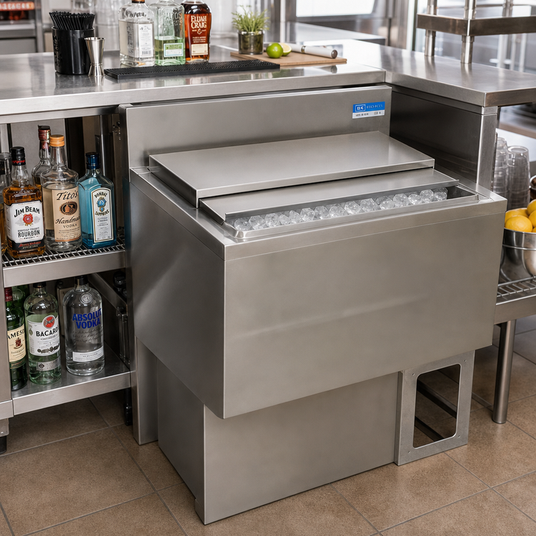 Product image #3 for BK Resources 36-Inch Underbar Ice Bin with 7-Circuit Cold Plate