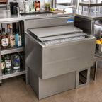 Thumbnail image #3 for BK Resources UBB-18-IBCP36-7 36-Inch Underbar Ice Bin with 7-Circuit Cold Plate, 100 lb Capacity, Stainless Steel, 4-Inch Backsplash