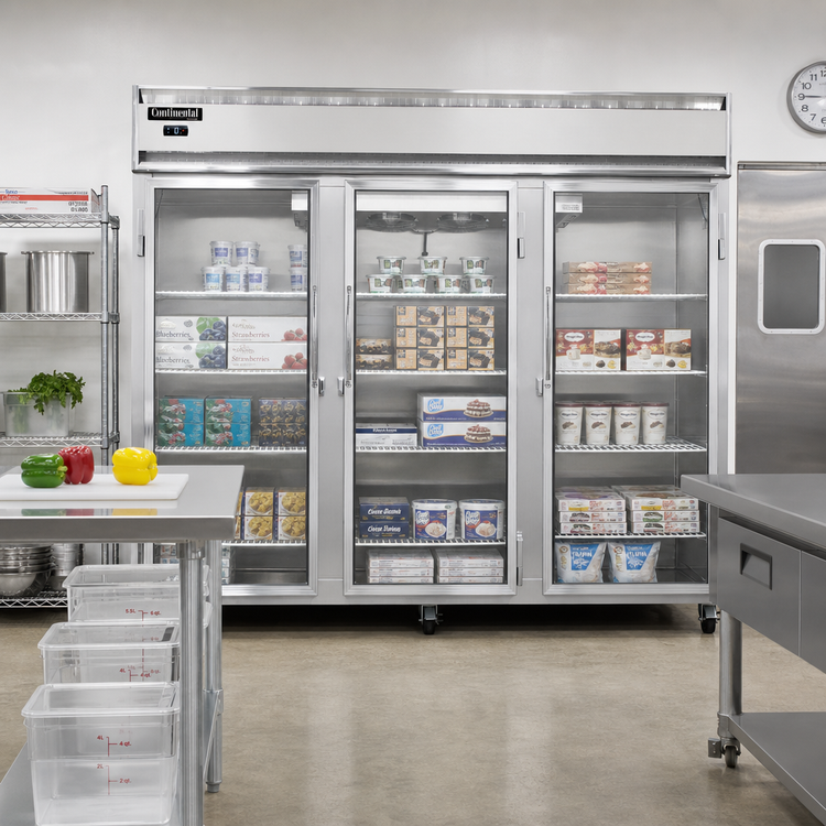 Product image #2 for Continental Refrigerator 3FENSAGD 82-1/4"W Three-Section Extra-Wide Reach-In Display Freezer
