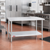 Thumbnail image #2 for Duke Stainless Steel Work Table, 48-Inch Wide x 30-Inch Deep, 36-Inch High, Open Base with Undershelf, Without Backsplash