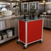 Thumbnail image #2 for Atlas Metal MEPD2H-5-3/4 Heated Mobile Plate Dispenser with (2) Tubes for 5-3/4