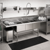 Thumbnail image #2 for John Boos Straight Stainless Steel Dishtable/Pot Sink, 121-5/8 Inches Wide, 3 Compartments, 2 Drainboards, Right-Side Dish Machine Attachment