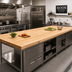 Thumbnail image #2 for John Boos Boos Block 120-Inch x 42-Inch Kitchen Countertop, 1-1/2-Inch Thick, Edge Grain Maple, Varnique Finish