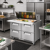 Thumbnail image #2 for Turbo Air Super Deluxe Two-Section Front-Breathing Sandwich/Salad Mega Top Prep Table with 4 Drawers, 48.25 Inches Wide