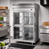Thumbnail image #2 for Beverage-Air P Series Pass-Thru Two-Section Pizza Holding Cabinet with 8 Half-Height Glass Doors