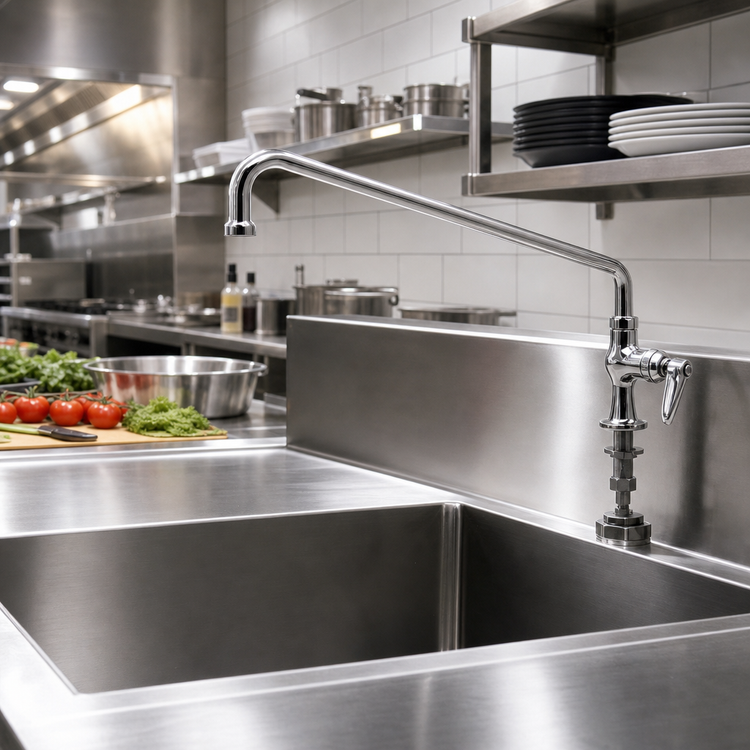 Product image #2 for Single Pantry Faucet with 6-Inch Swing Nozzle and Lever Handle