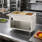 Thumbnail image #2 for Duke Manufacturing Thurmaduke EW-3-CBPG 3-Well Electric Waterless Hot Food Unit, 46-Inch, Touch Screen, Open Storage Base