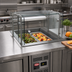 Thumbnail image #2 for Hatco 2-Pan Full-Size R-290 Drop-In Refrigerated Cold Well Bundle with Sneeze Guard and Lamp