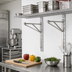 Thumbnail image #2 for 14-Inch Stainless Steel Single End Shelf Bracket for Adjustable Post Wire Wall Mounts