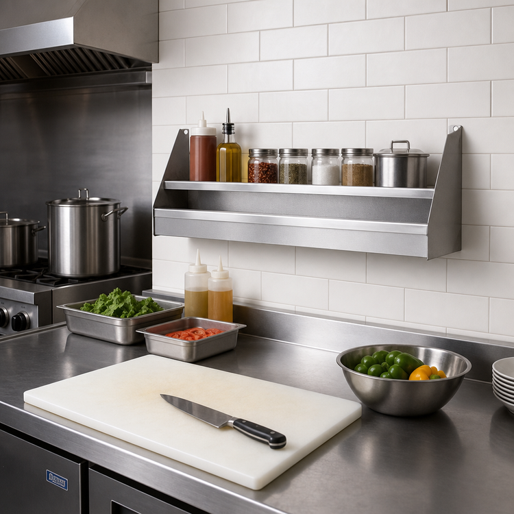 Product image #2 for Choice 61-Inch x 10-Inch Double Stainless Steel Speed Rail with Keyhole Mounting