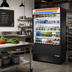 Thumbnail image #2 for 48-Inch Vertical Air Curtain Open Air Merchandiser Refrigerator with 4 Adjustable Shelves